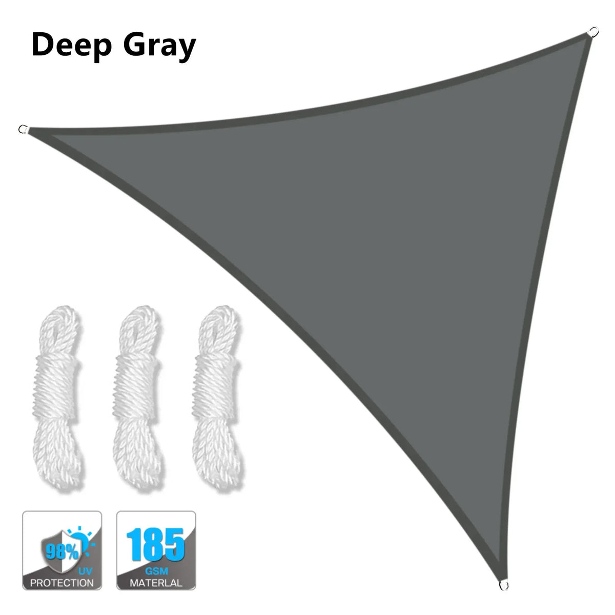 Waterproof Outdoor Triangle Shade Sail Canopy for Patio and Garden