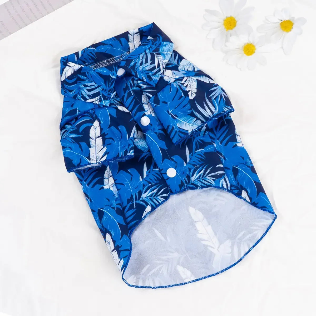 Hawaiian Tropical Print Pet Shirt Apparel for Dogs and Cats