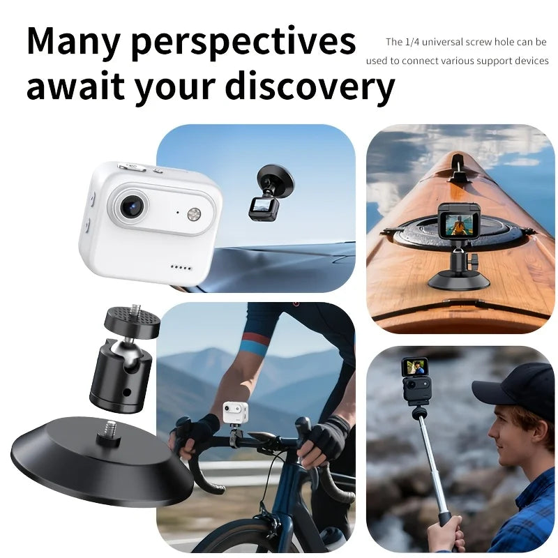 4K Flip Screen Action Camera With Anti Shake For Vlogging
