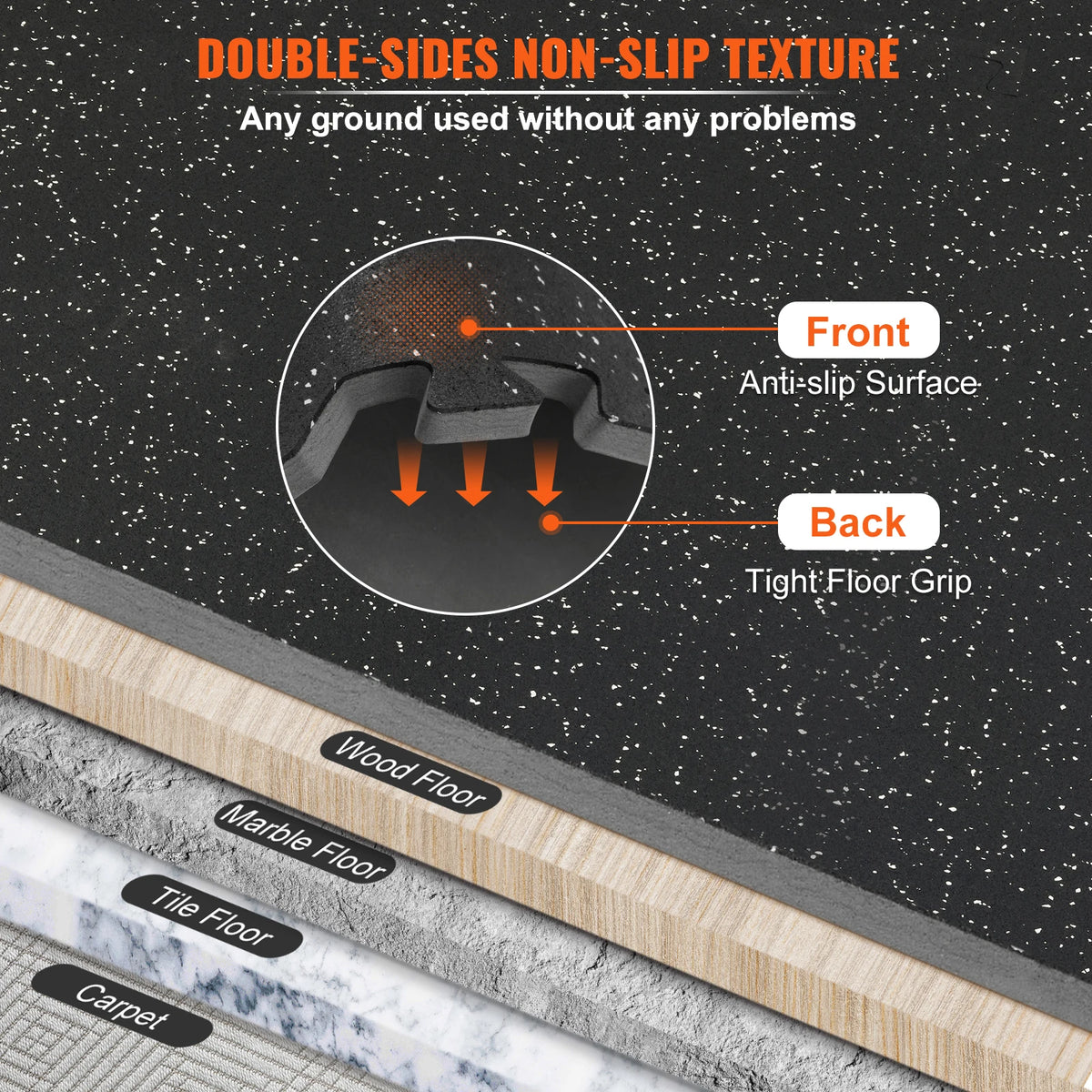 SucceBuy Interlocking Gym Floor Mats For Home Workout And Fitness Training