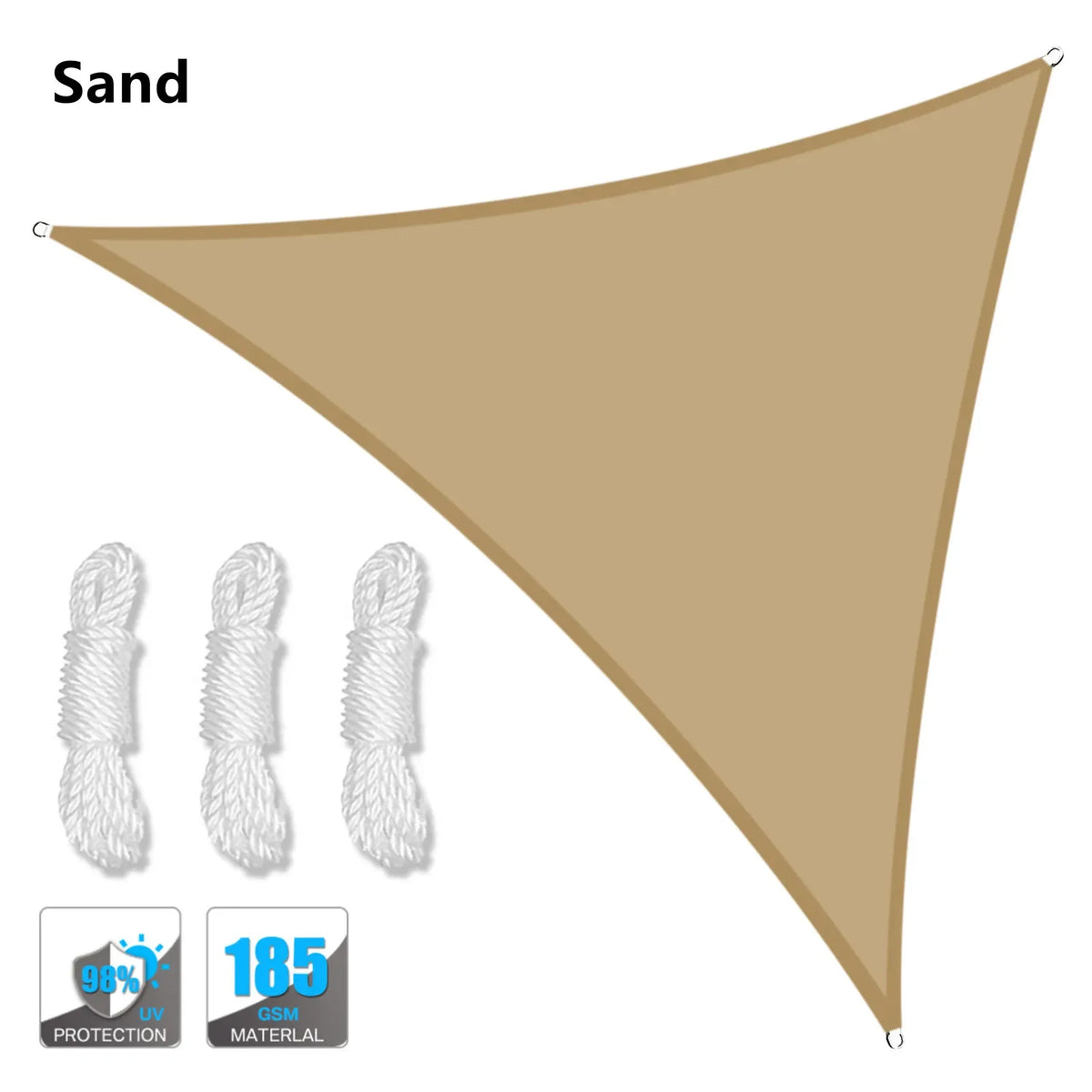 Waterproof Outdoor Triangle Shade Sail Canopy for Patio and Garden