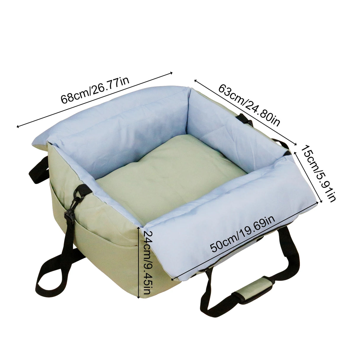 BORWART Portable Dog Car Seat Booster Travel Carrier
