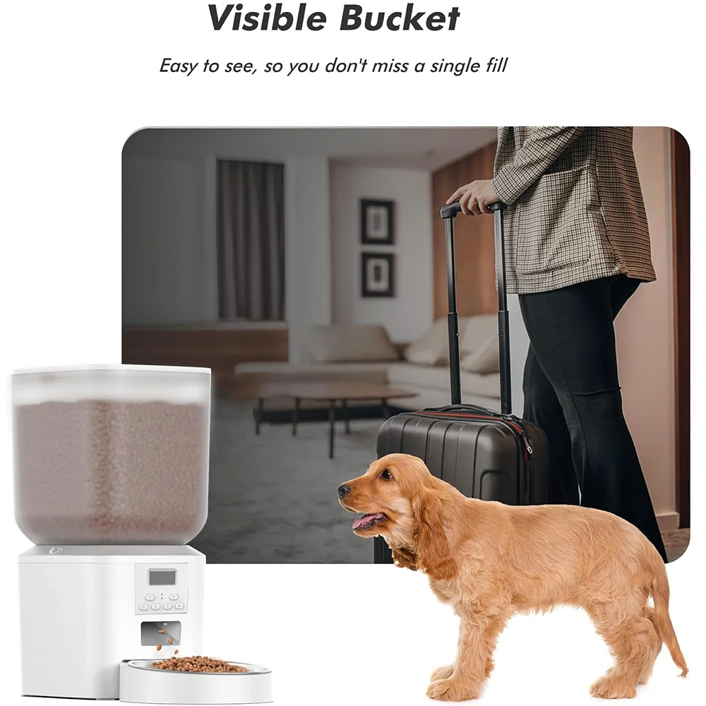 Nityers Automatic Cat Feeder With Voice Recorder And Timed Feeding