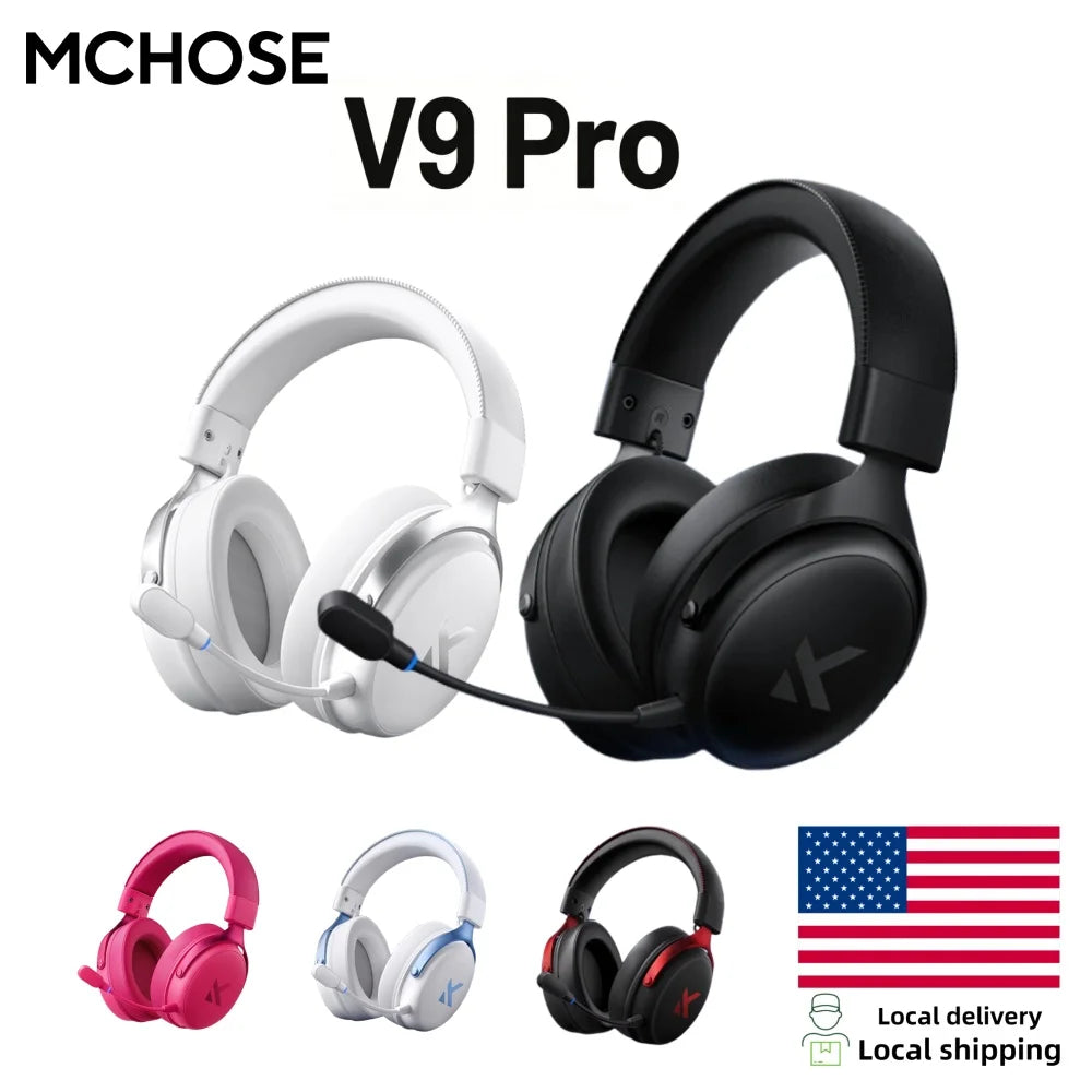 MCHOSE V9 Pro Wireless Gaming Headset 7.1 Surround Noise Canceling
