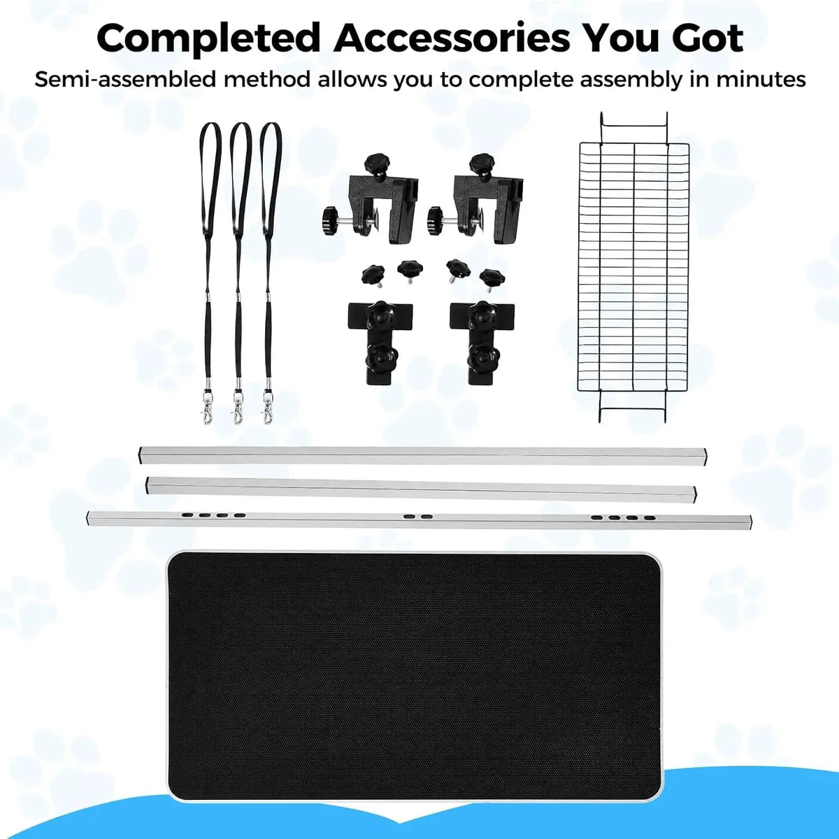 Garvee Professional Dog Grooming Table With Adjustable Safety Arm