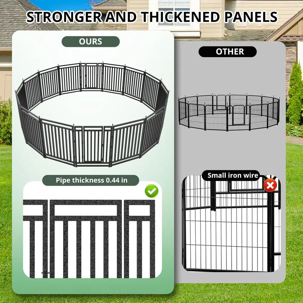 Portable Metal Dog Playpen for Indoor Outdoor and RV Camping