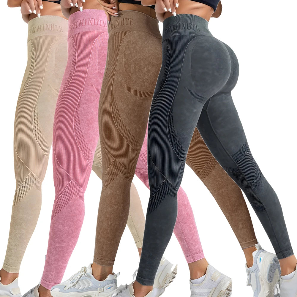 Womens High Waisted Seamless Butt Lifting Yoga Leggings