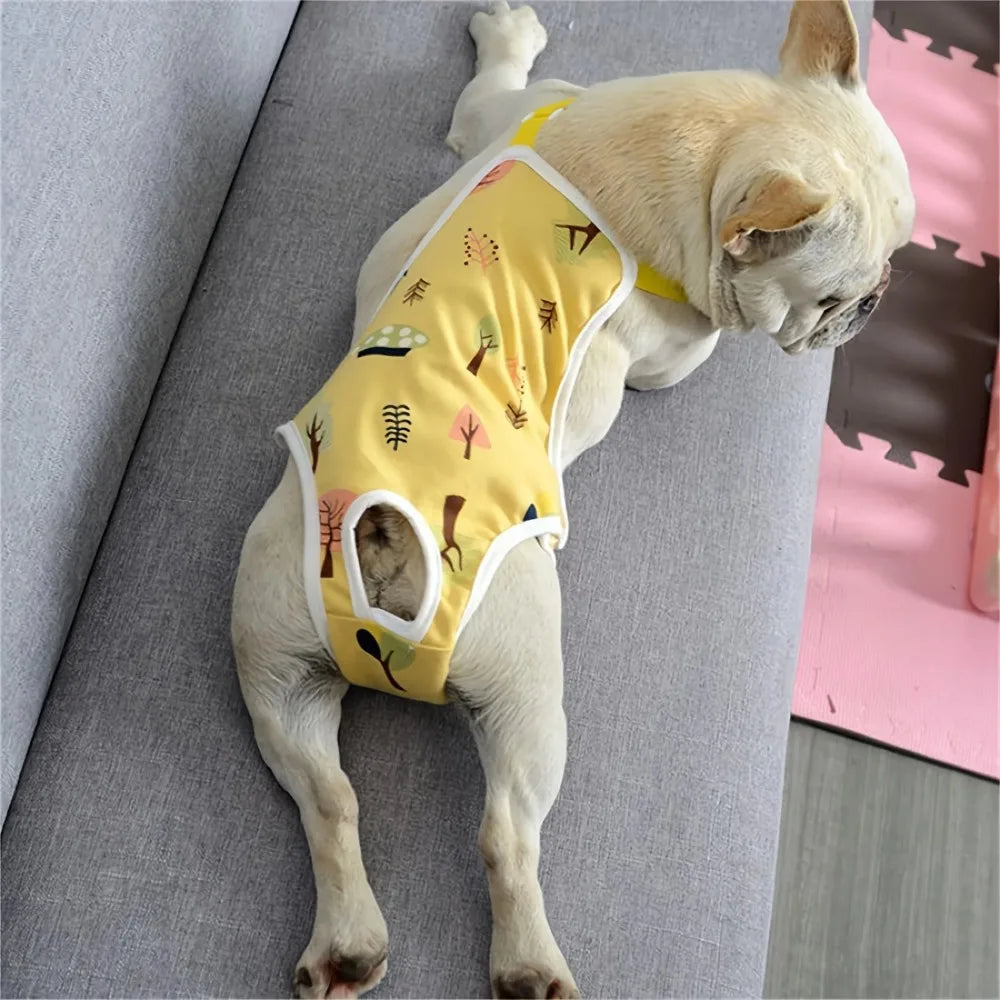 Washable Female Dog Diaper Pants With Adjustable Shoulder Straps