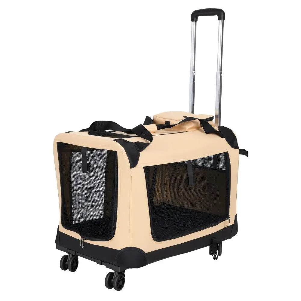 Rolling Cat Carrier With Wheels For Comfortable Pet Travel