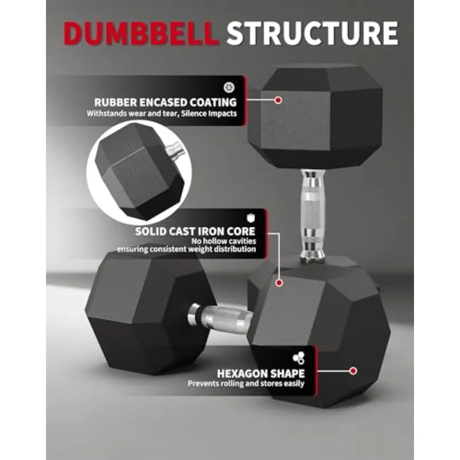 Adjustable Hex Dumbbell Pair for Strength Training and Home Fitness