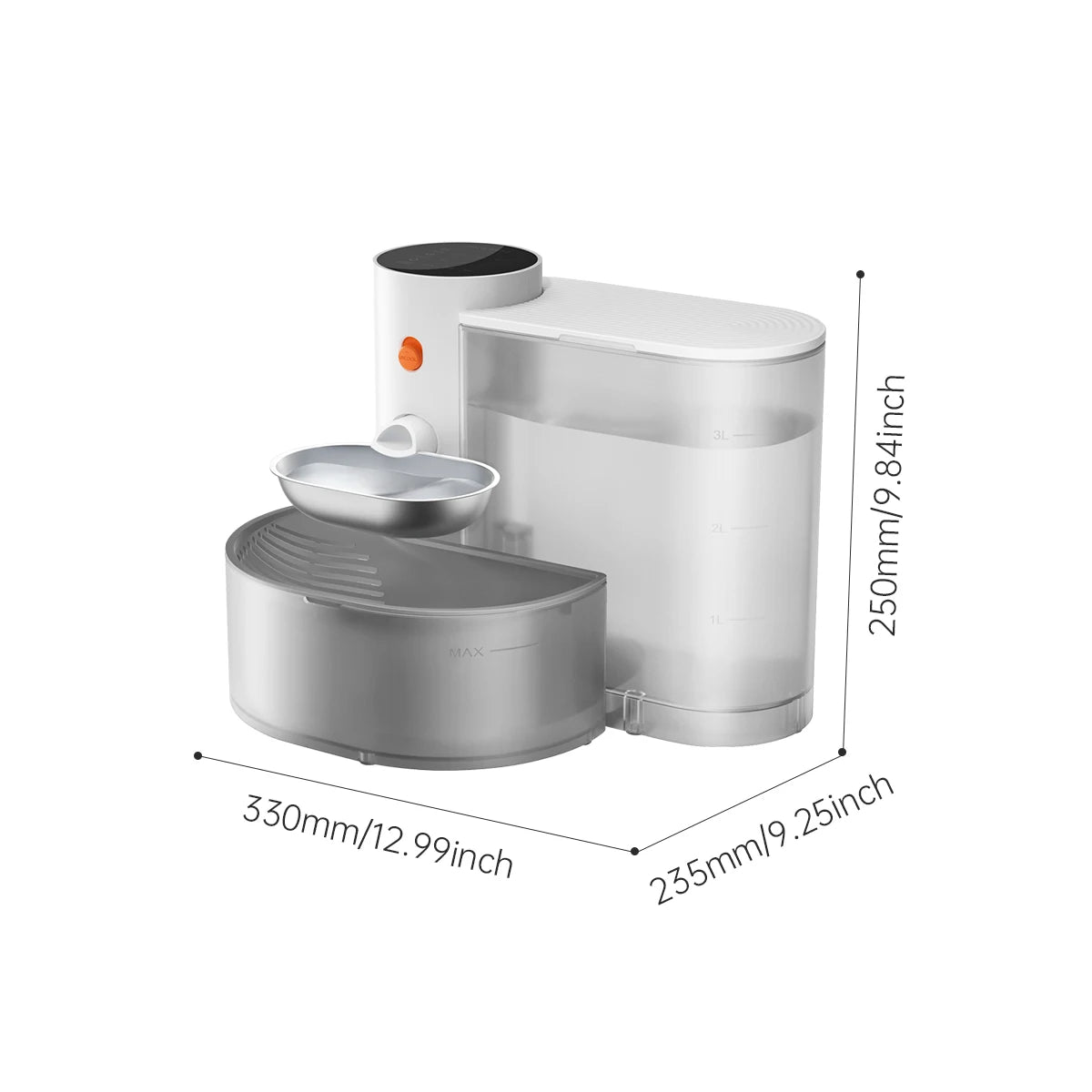 Petgravity Stainless Steel Automatic Cat Water Dispenser With Purifying Bowl