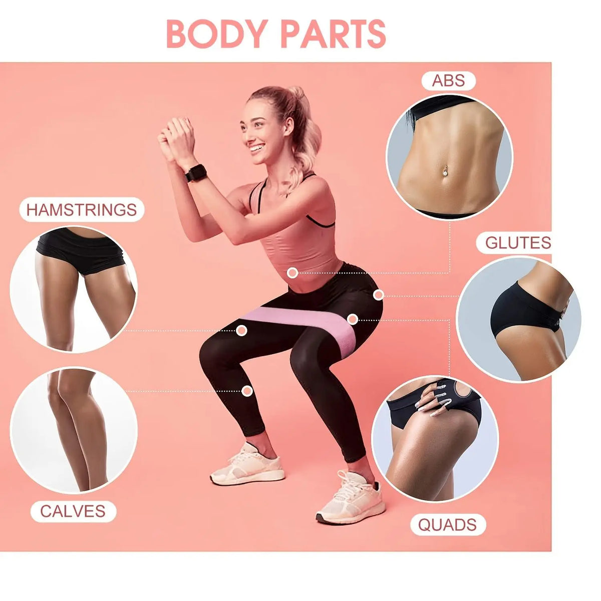 Resistance Bands Set For Legs Glutes And Home Workout Routine