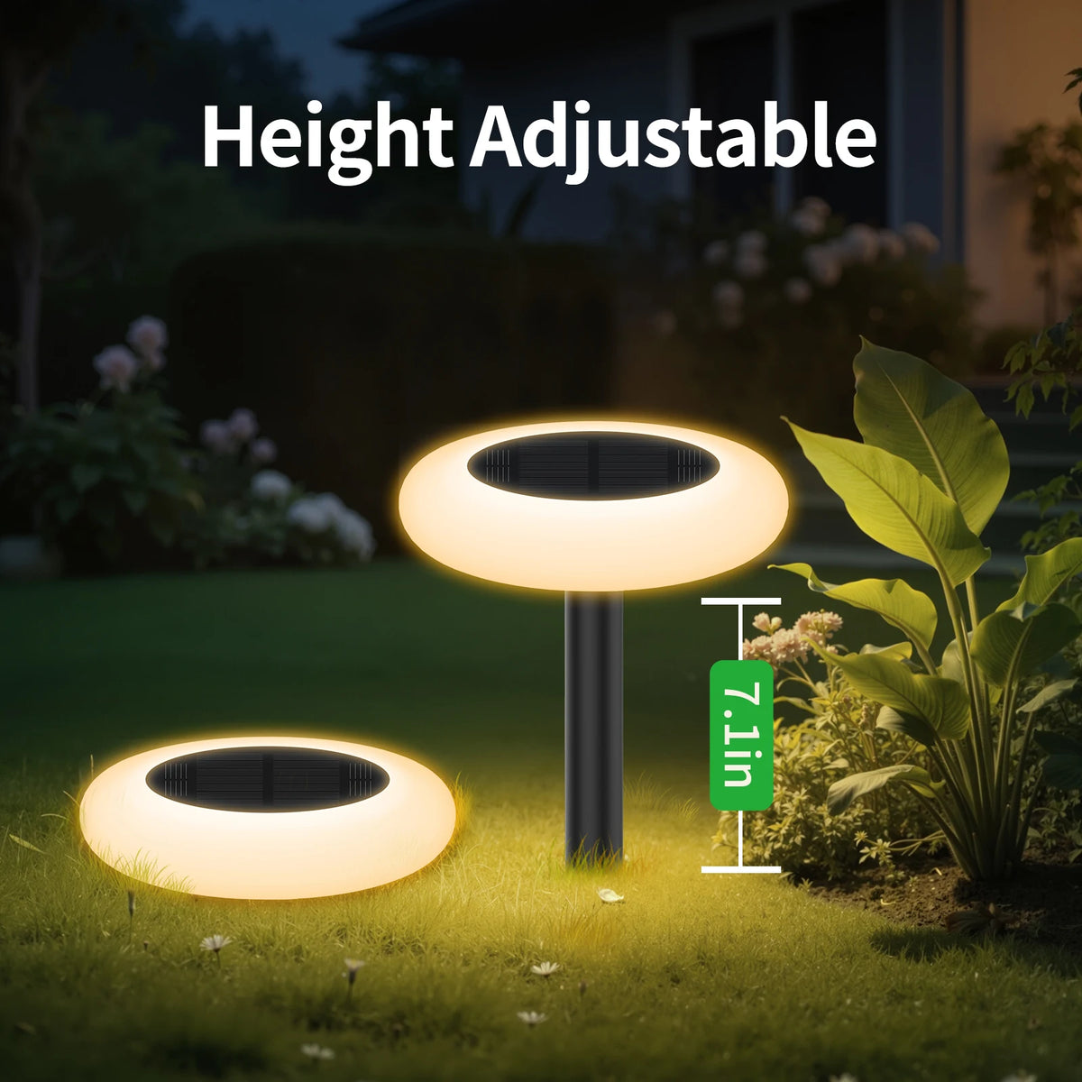 Intelamp Outdoor Solar LED Pathway Lights for Garden and Landscape