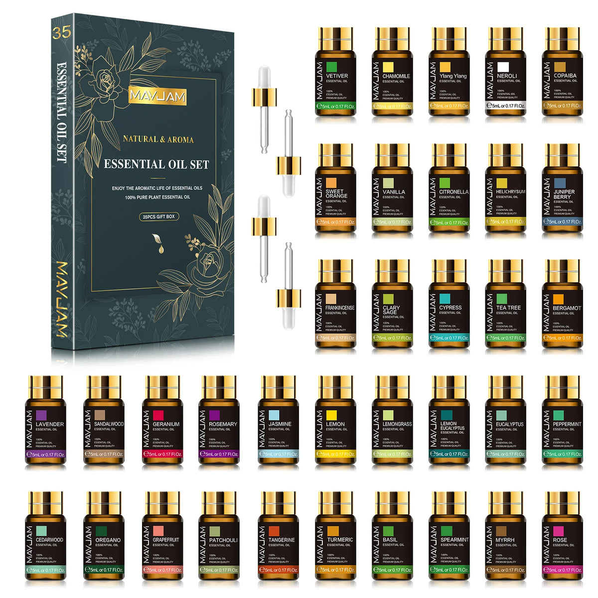 MAYJAM Essential Oils Set For Diffusers Humidifiers And Aromatherapy