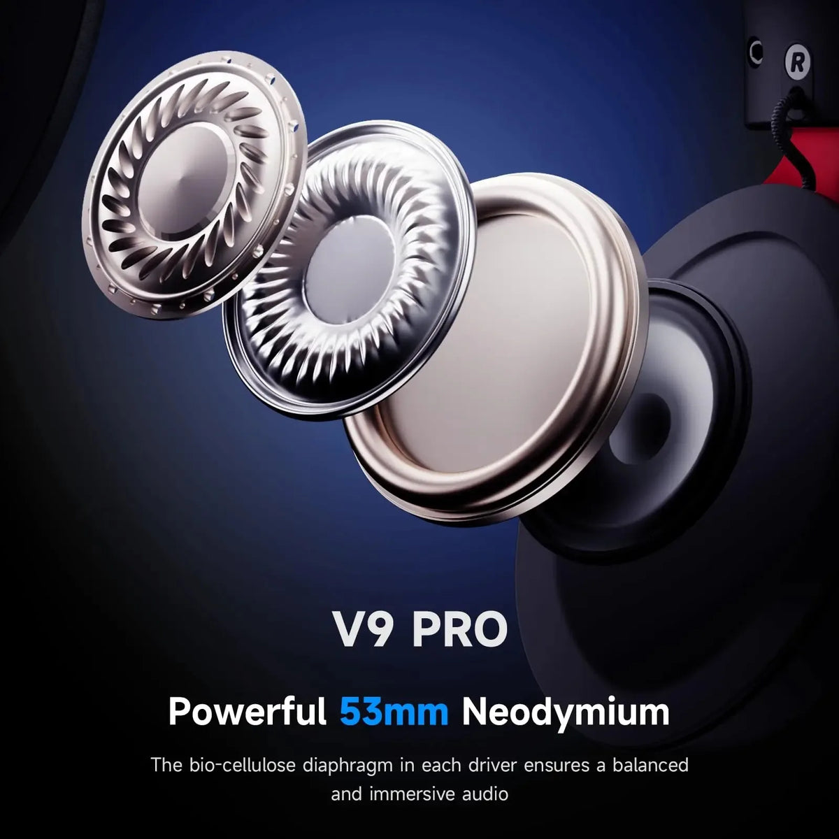 MCHOSE V9 Pro Wireless Gaming Headset 7.1 Surround Noise Canceling