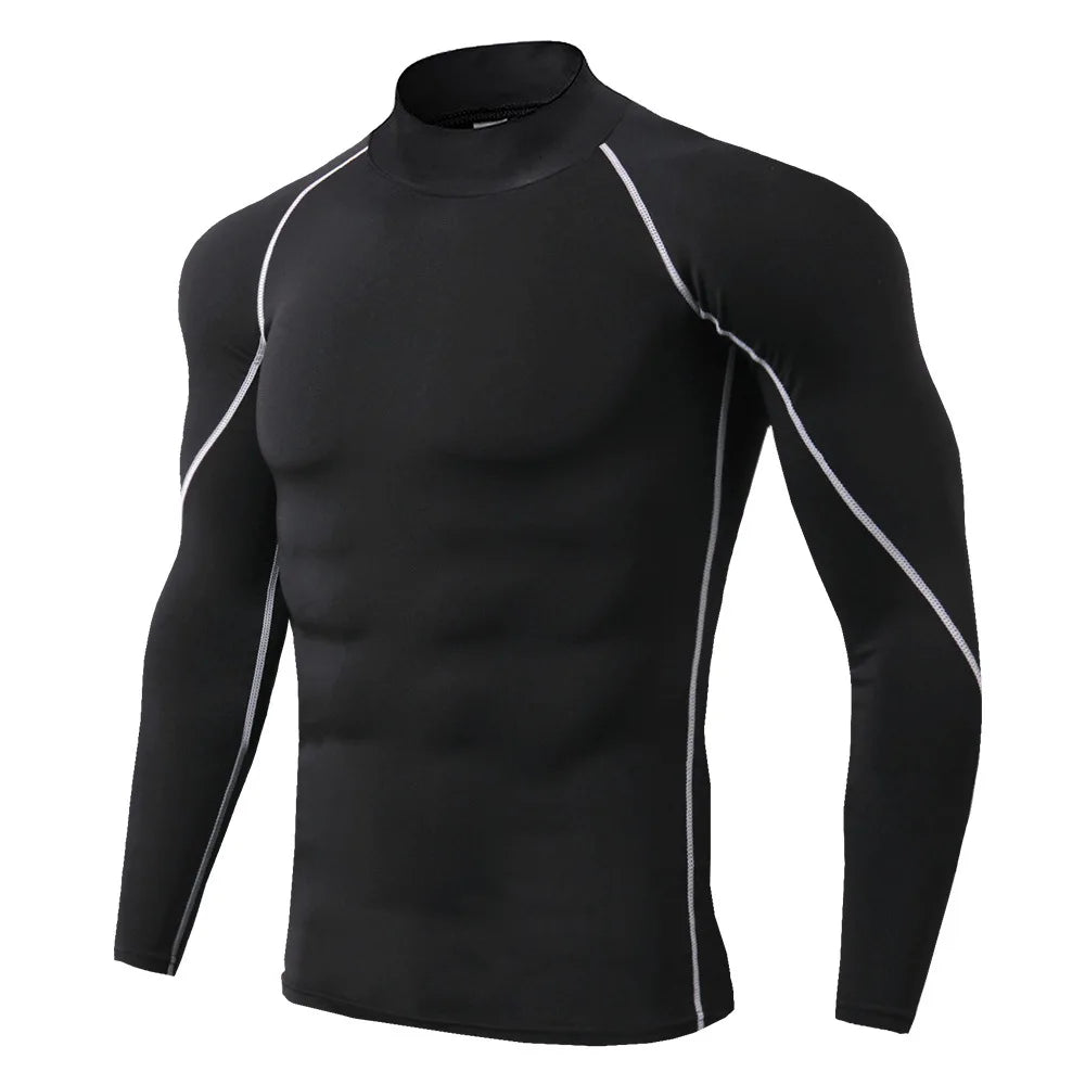 Mens Quick Dry Compression Athletic Shirt for Running and Gym