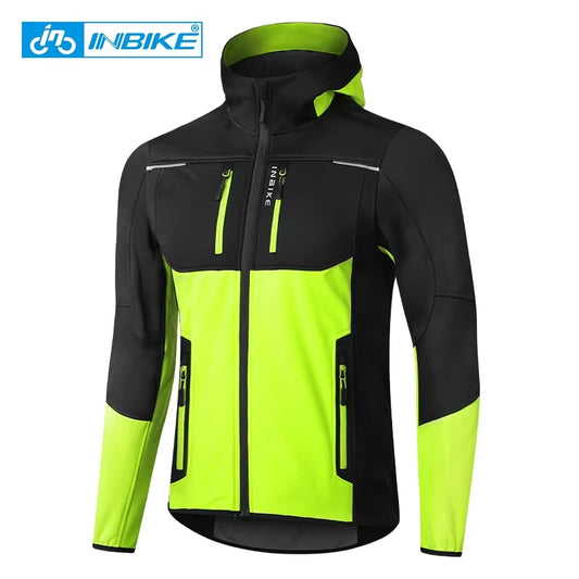 INBIKE Mens Waterproof Windproof Thermal Fleece Cycling Jacket