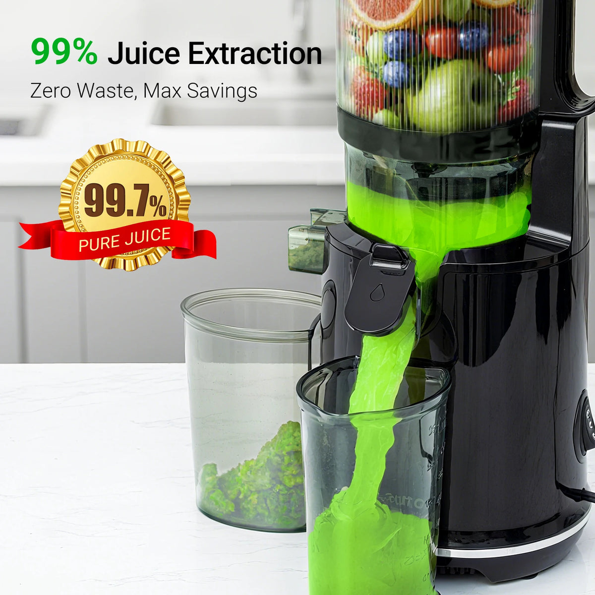 Aeitto Cold Press Masticating Juicer With Reverse Function For Produce