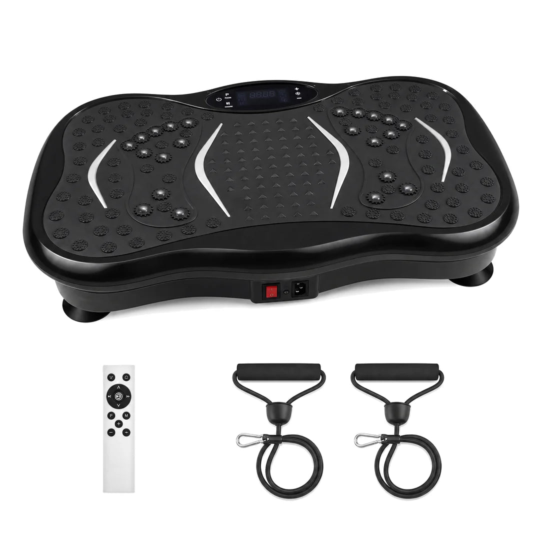 Compact Vibration Plate Exercise Machine With LCD And Resistance Bands