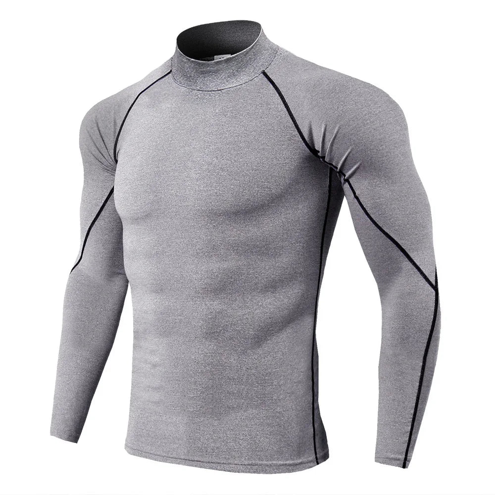 Mens Quick Dry Compression Athletic Shirt for Running and Gym