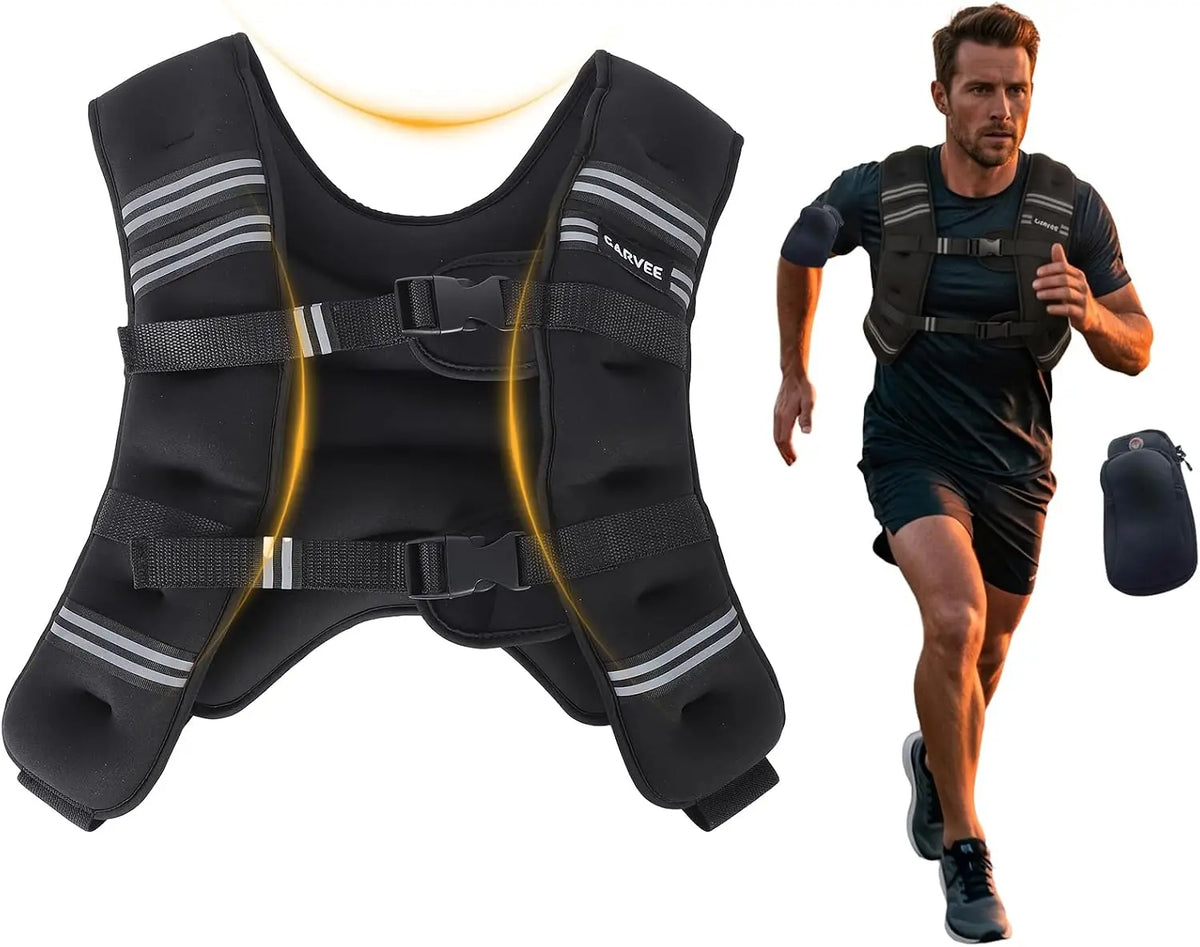 Weighted Workout Vest for Men and Women With Reflective Stripe