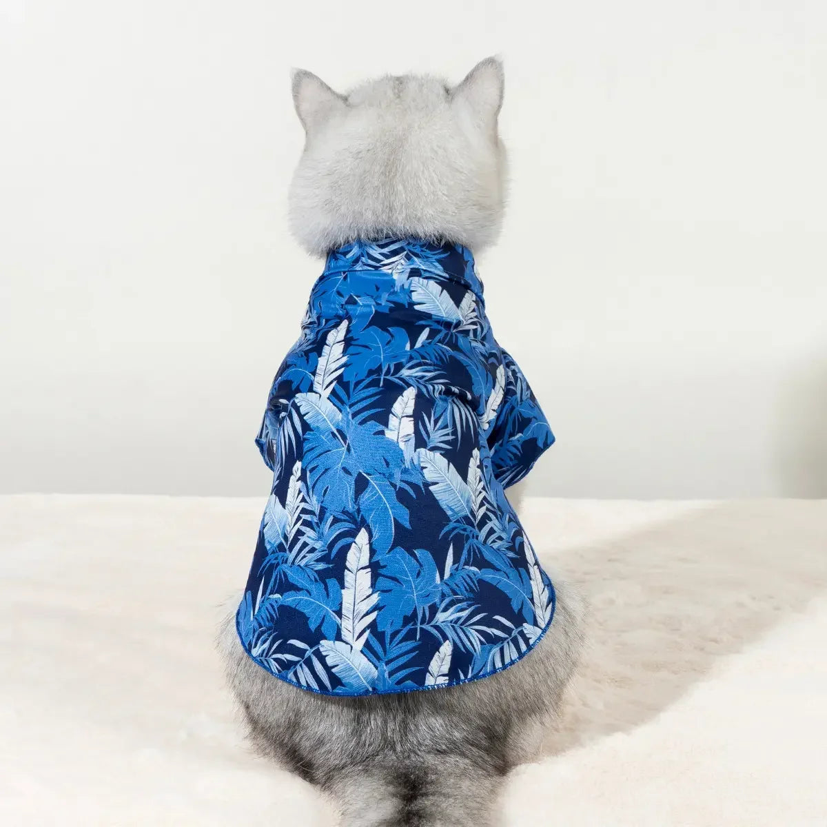 Hawaiian Tropical Print Pet Shirt Apparel for Dogs and Cats