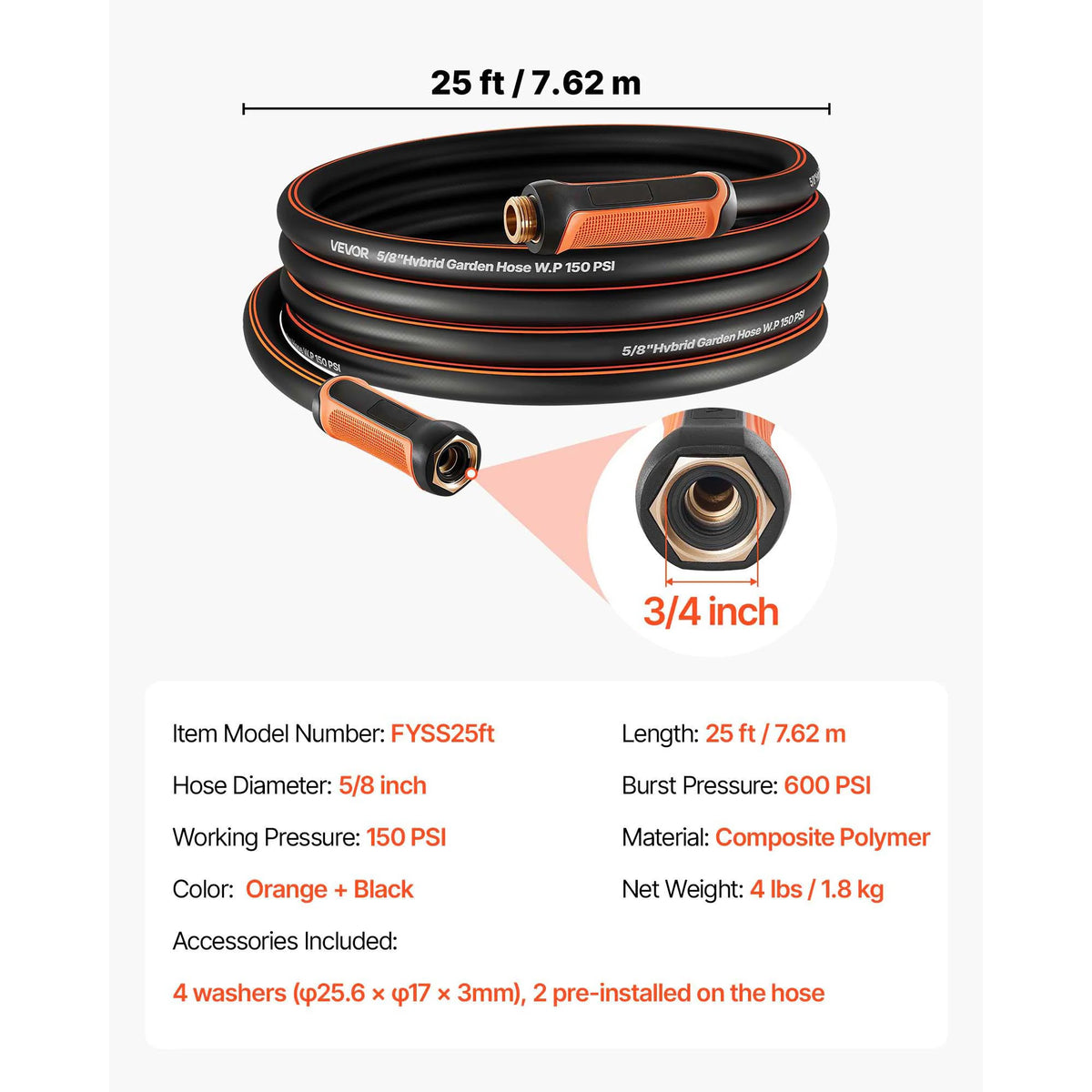 SucceBuy Heavy Duty Flexible Kink Resistant Garden Water Hose