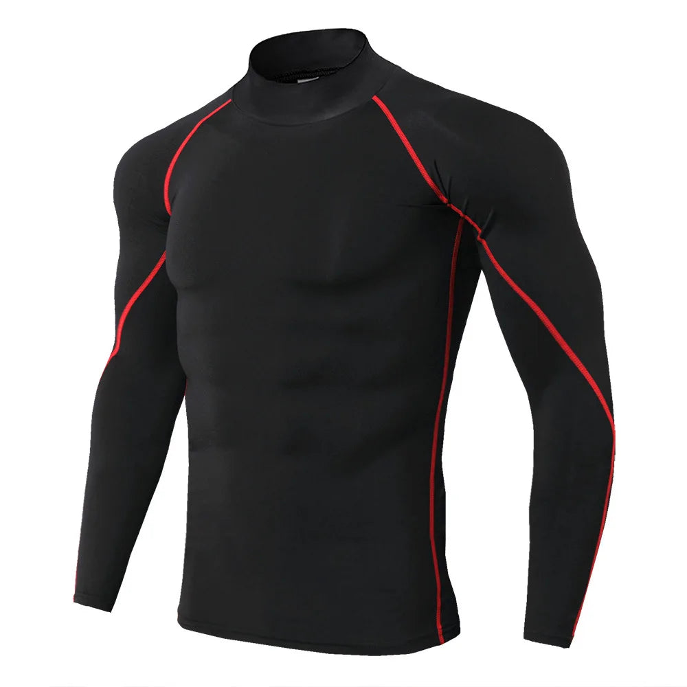 Mens Quick Dry Compression Athletic Shirt for Running and Gym