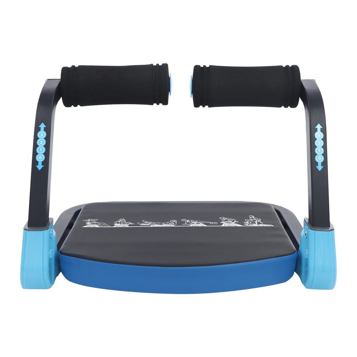 Foldable Abdominal Trainer with Cushioned Pad and Adjustable Resistance
