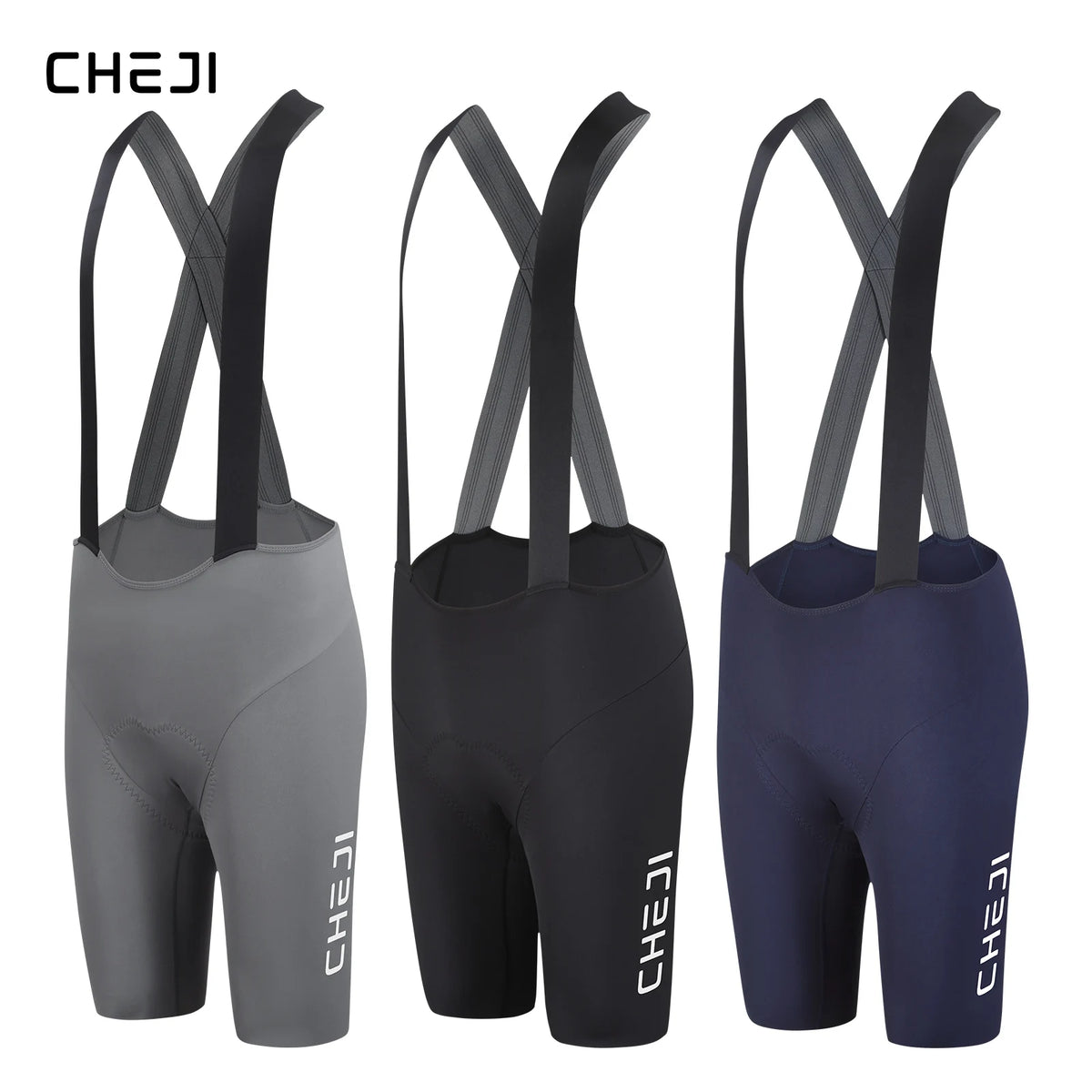 Cheji Men's Cycling Bib Shorts With Breathable Quick Drying Comfort