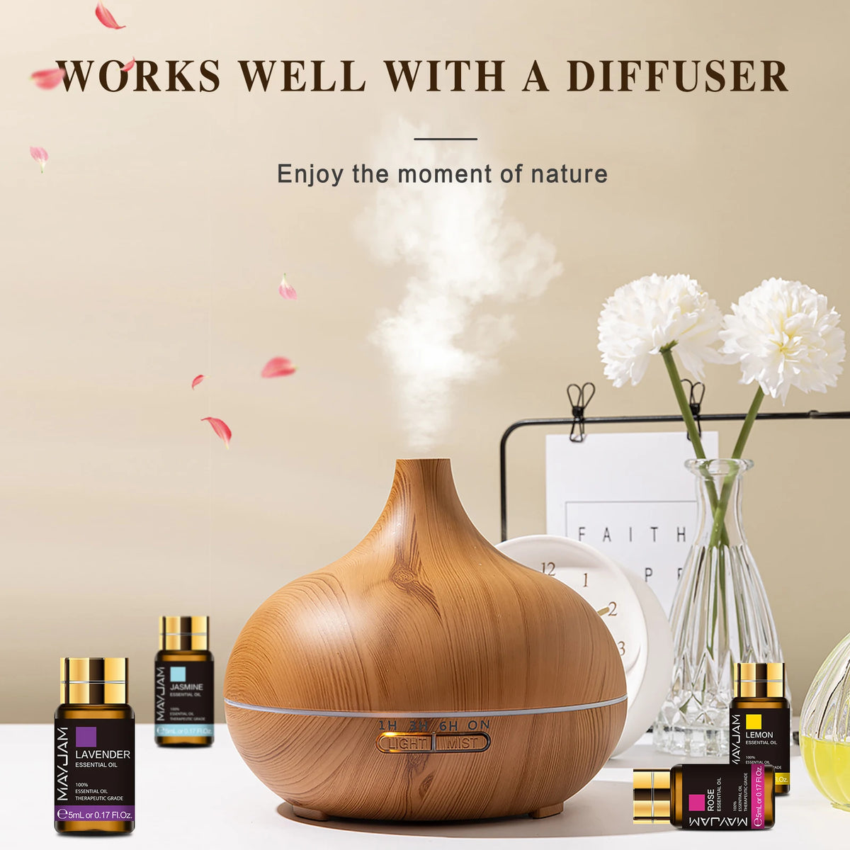 MAYJAM Essential Oils Set For Diffusers Humidifiers And Aromatherapy
