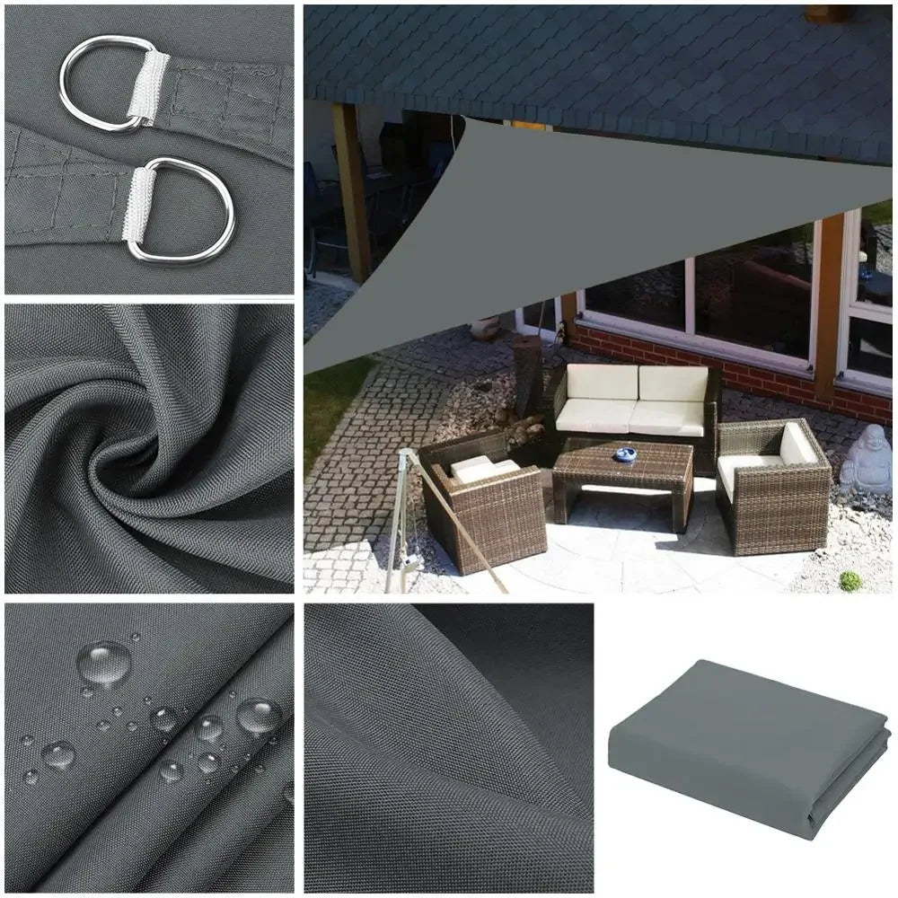 Waterproof Outdoor Triangle Shade Sail Canopy for Patio and Garden