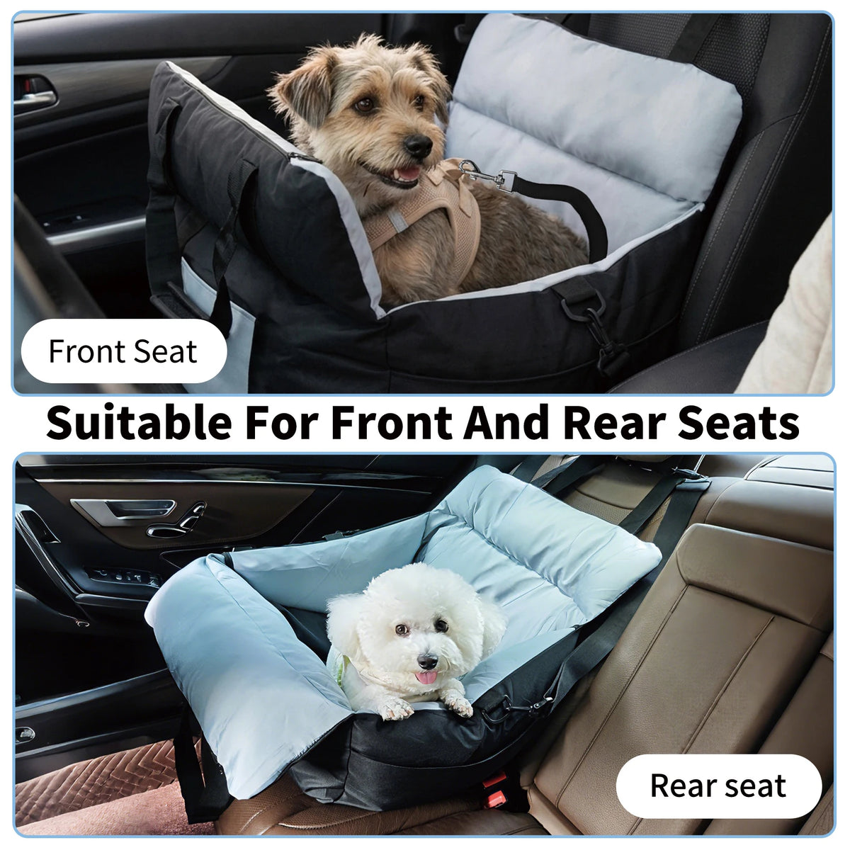 BORWART Portable Dog Car Seat Booster Travel Carrier