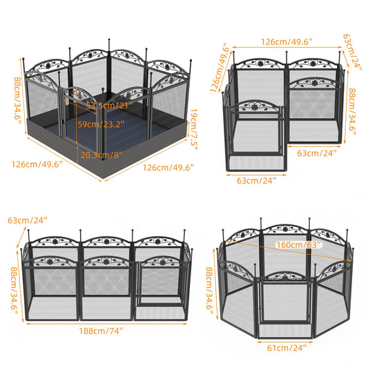 BINGOPAW Heavy Duty Dog Playpen With Waterproof Whelping Pad