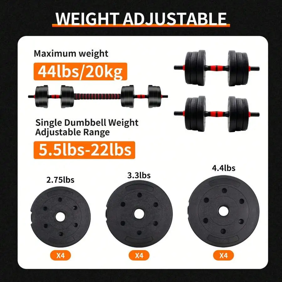 Adjustable Dumbbell Weight Set With Connector for Home Strength Training