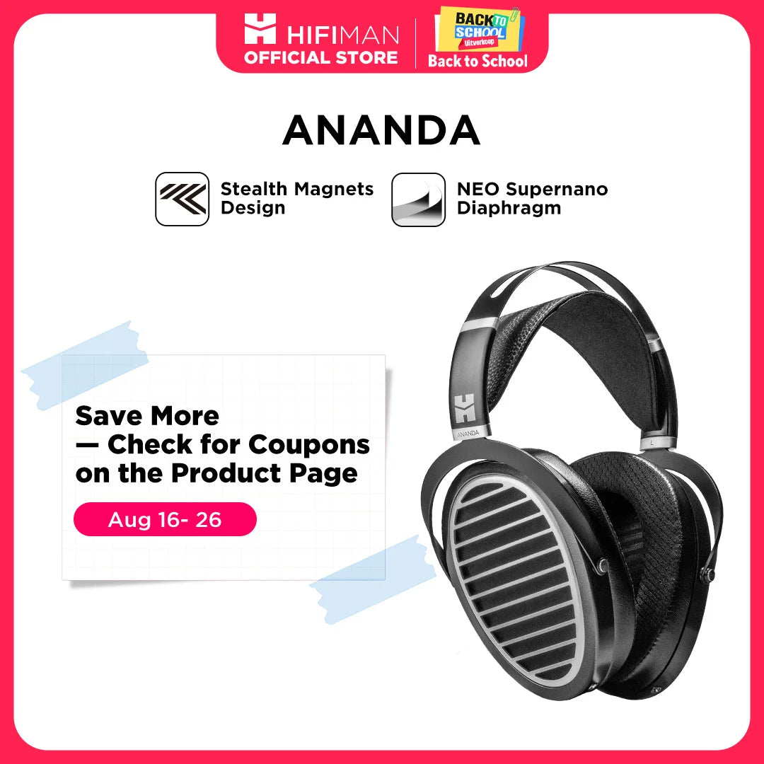 Hifiman Ananda Stealth Magnet Open Back Planar Magnetic Headphones