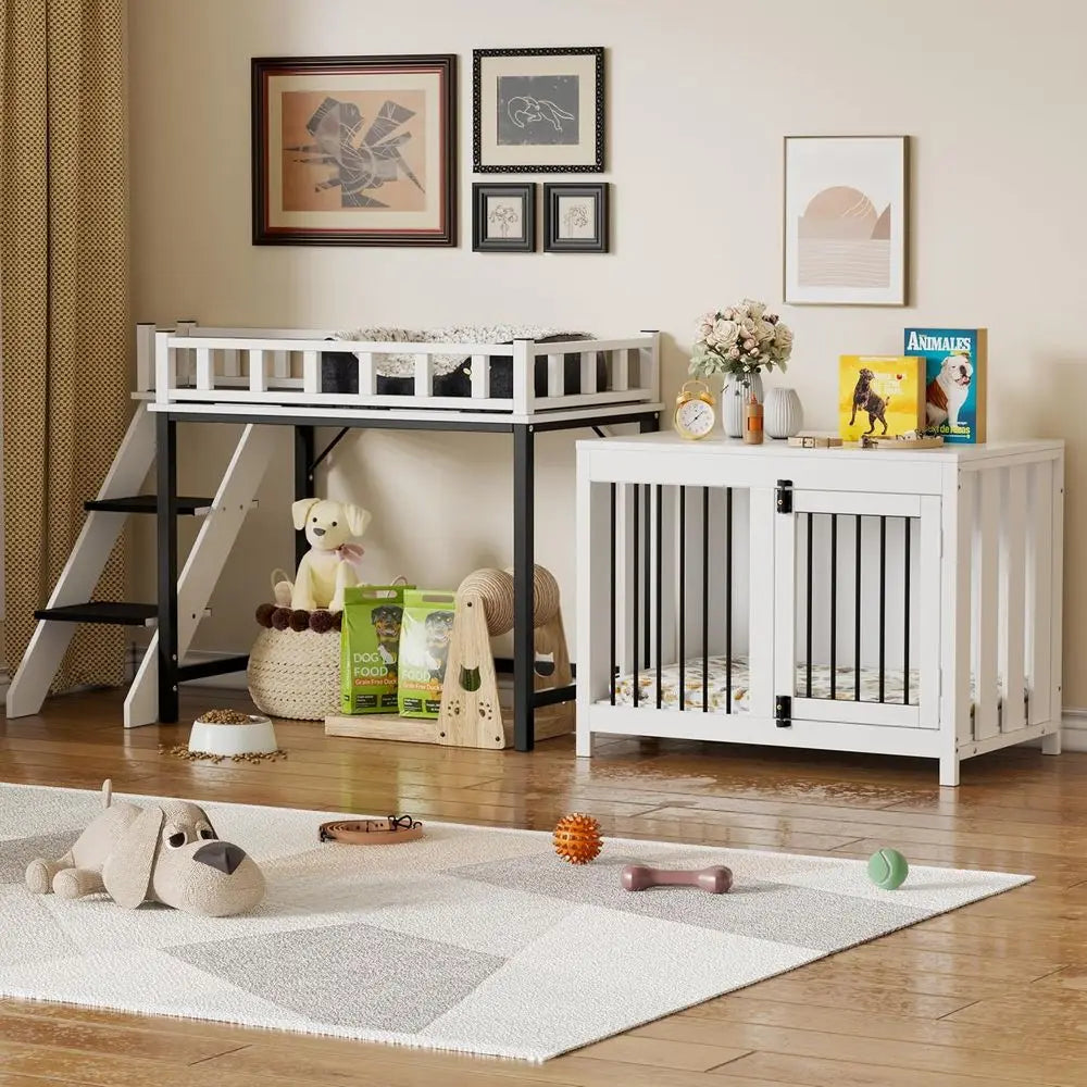 Indoor Pet Bunk Bed Window Perch With Stairs And Storage