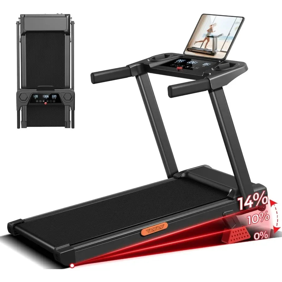 Home Treadmill With Adjustable Incline For Convenient Indoor Fitness