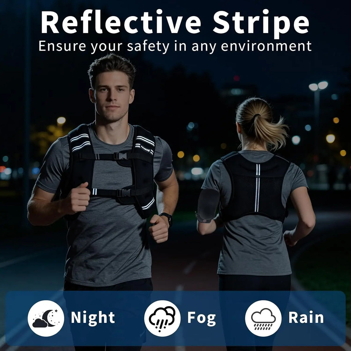 Weighted Workout Vest for Men and Women With Reflective Stripe