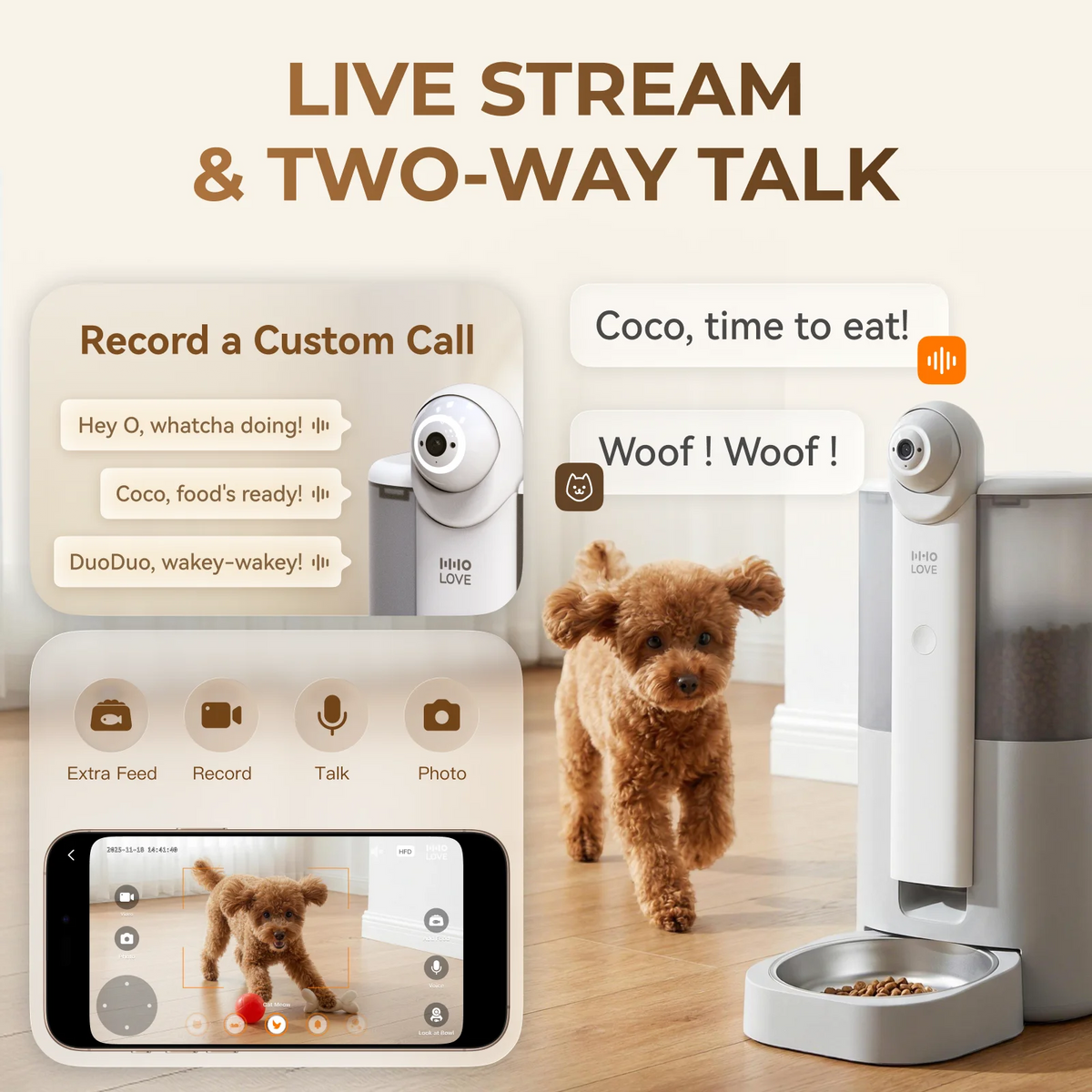 HHOLOVE Smart Pet Feeder With 1080P Camera And App Control