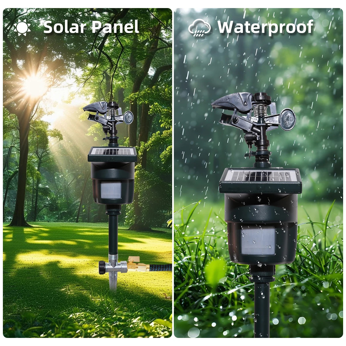 Yardeen Solar Motion Activated Sprinkler With Day And Night Detection