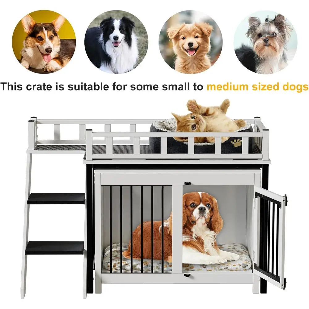 Indoor Pet Bunk Bed Window Perch With Stairs And Storage