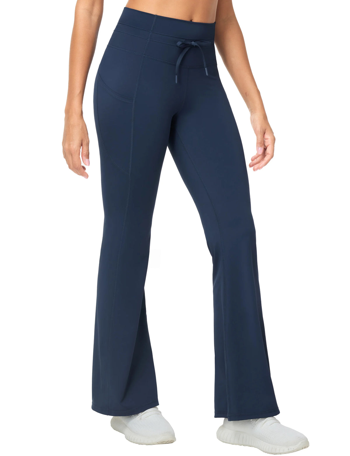 THE GYM PEOPLE Women's Drawstring Flare Yoga Leggings With Pockets
