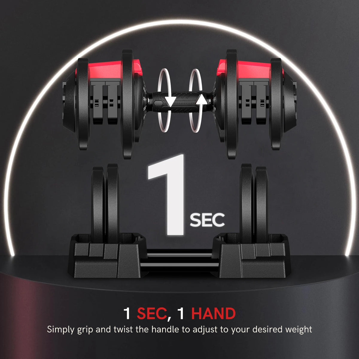 AIRHOT Adjustable Dumbbell Set With Barbell And Kettlebell