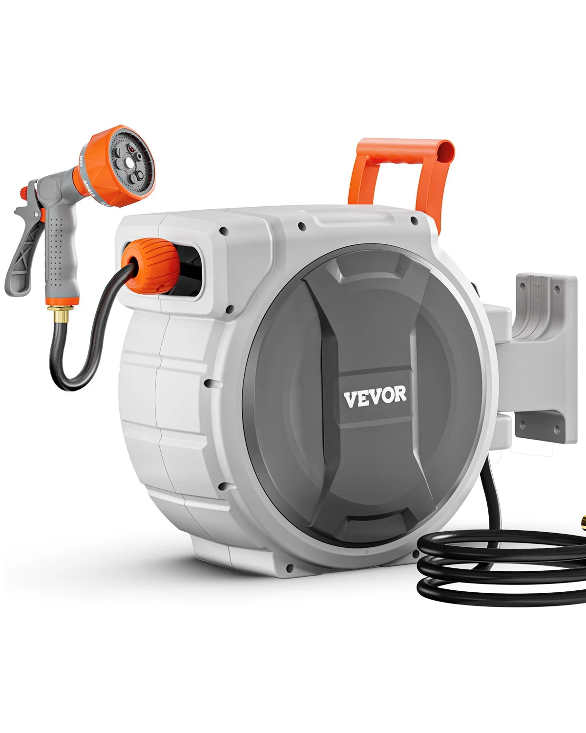 Retractable Wall Mounted Garden Hose Reel With Nine Pattern Nozzle