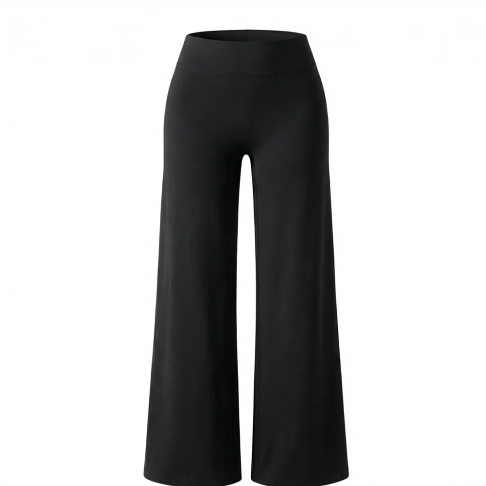 Womens High Waist Wide Leg Yoga Pants With Tummy Control