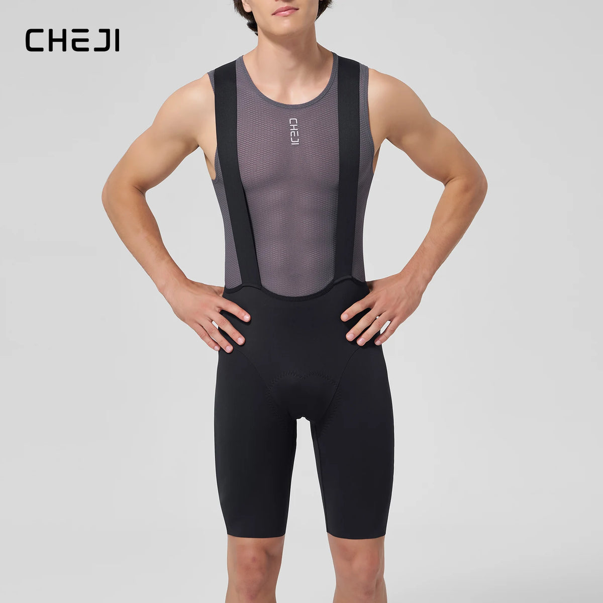Cheji Men's Cycling Bib Shorts With Breathable Quick Drying Comfort
