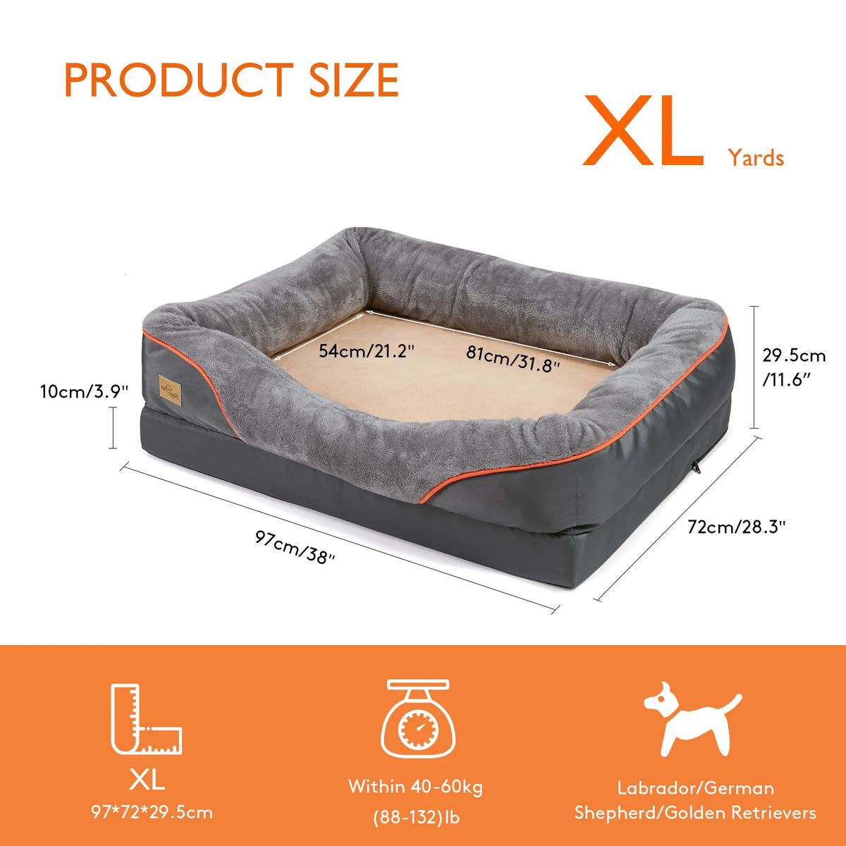 BINGOPAW Comfortable Foam Dog Bed With Removable Washable Cover