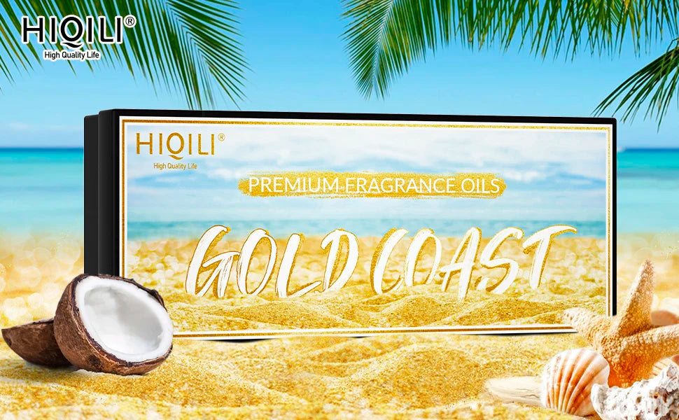 HIQILI Gold Coast Fragrance Oil Set For Aromatherapy Diffusers