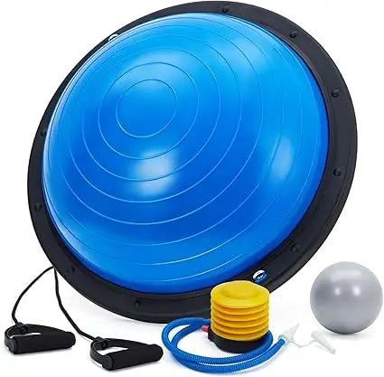 Stability Half Exercise Ball Trainer With Bands For Fitness
